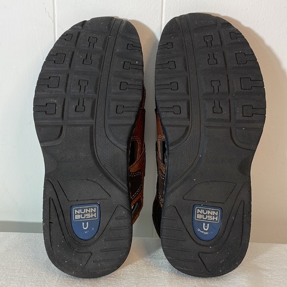 Mens Fisherman Sandals 8M Closed Toe Brown Leather Shoes - Picture 8 of 11